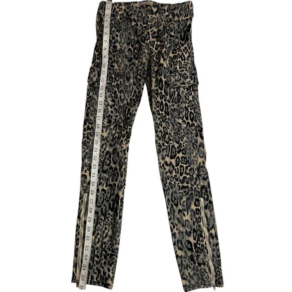 J Brand Houlihan Snow Leopard Skinny Cargo Stretch Pants Women’s Size 27  Zipper - Picture 12 of 12